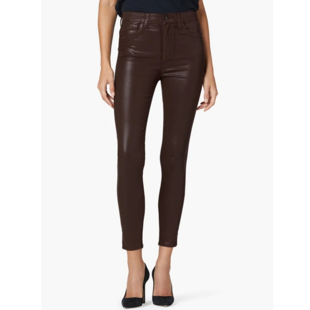 NWT JOES JEANS CHARLIE HIGH RISE SKINNY COATED ANKLE DARK COCO BEAN - MSRP $198